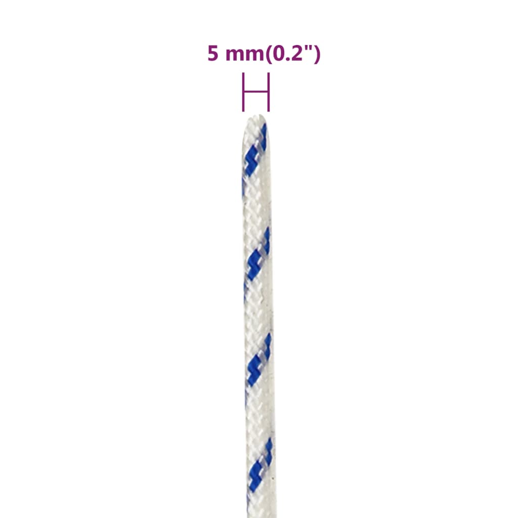 Boot Touw Polypropyleen Wit En Blauw 5 mm 500 m