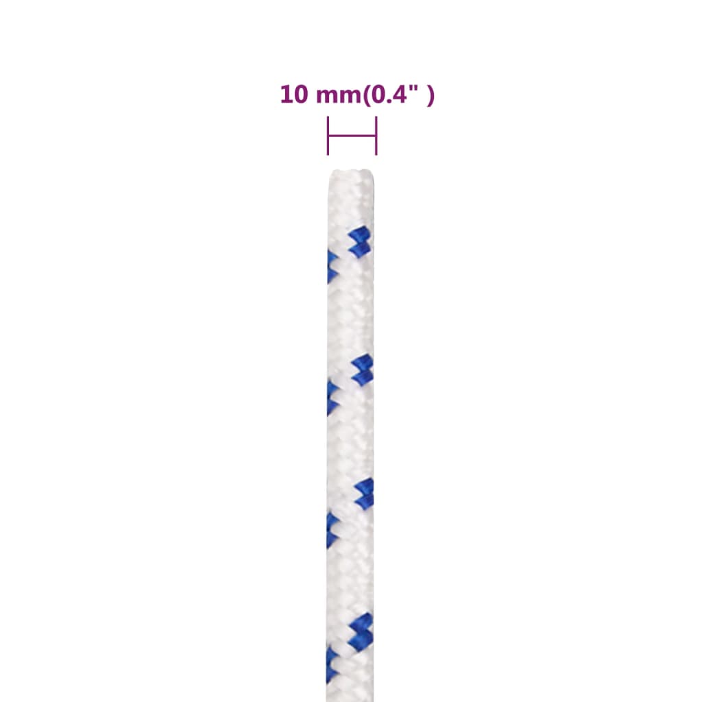 Boot touw 10 mm 100 m polypropyleen wit 10 mm 100 m