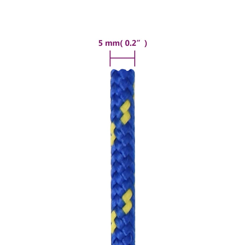 Boottouw 5 mm 500 m polypropyleen blauw