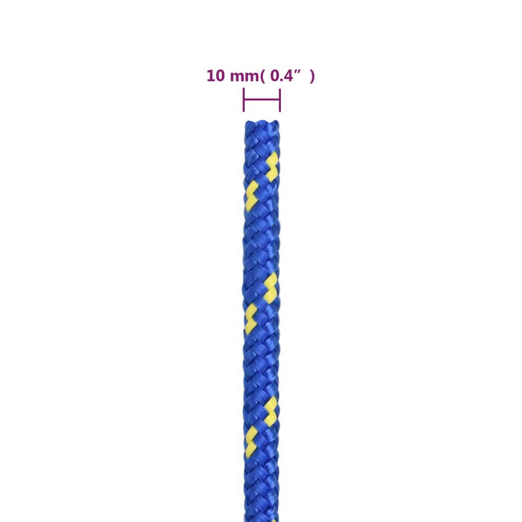 Boottouw 10 mm 100 m polypropyleen blauw 10 mm 100 m