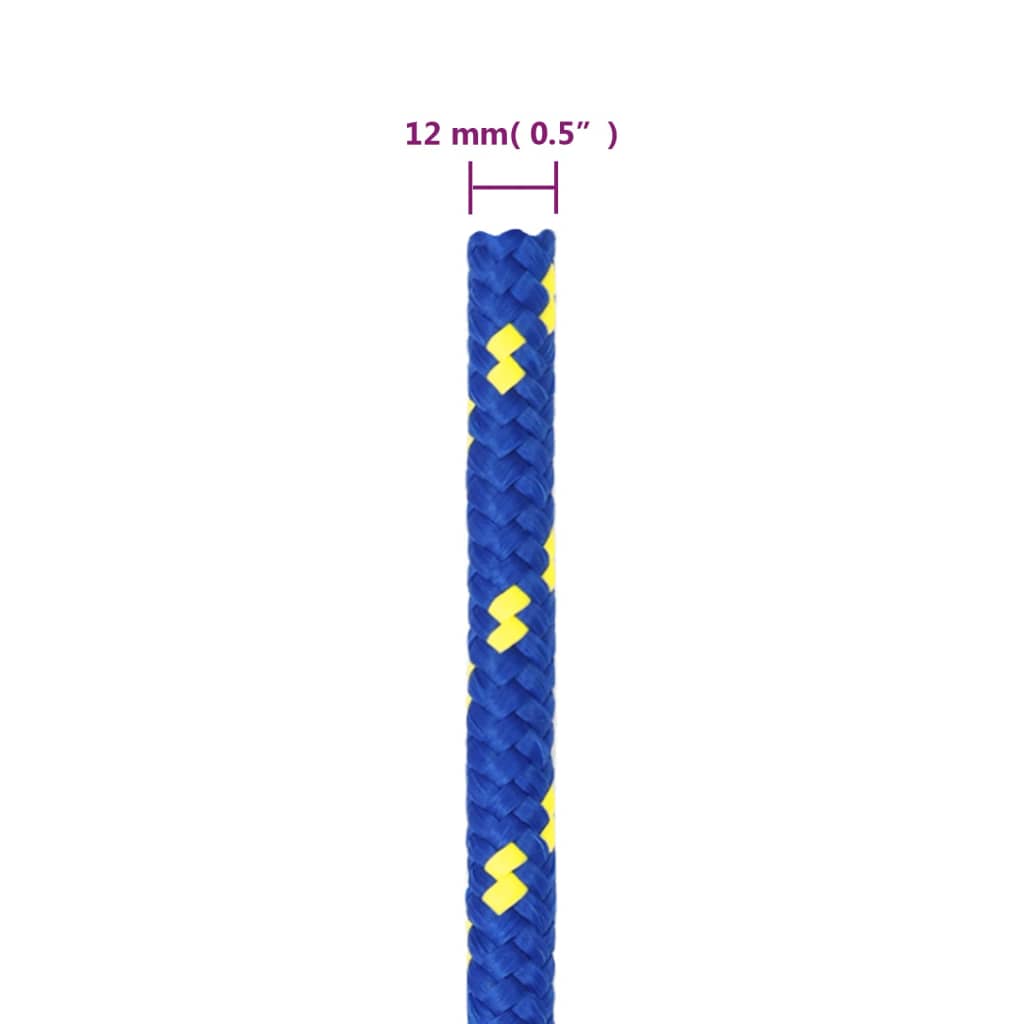 Boottouw 12 mm 100 m polypropeen blauw 12 mm 100 m