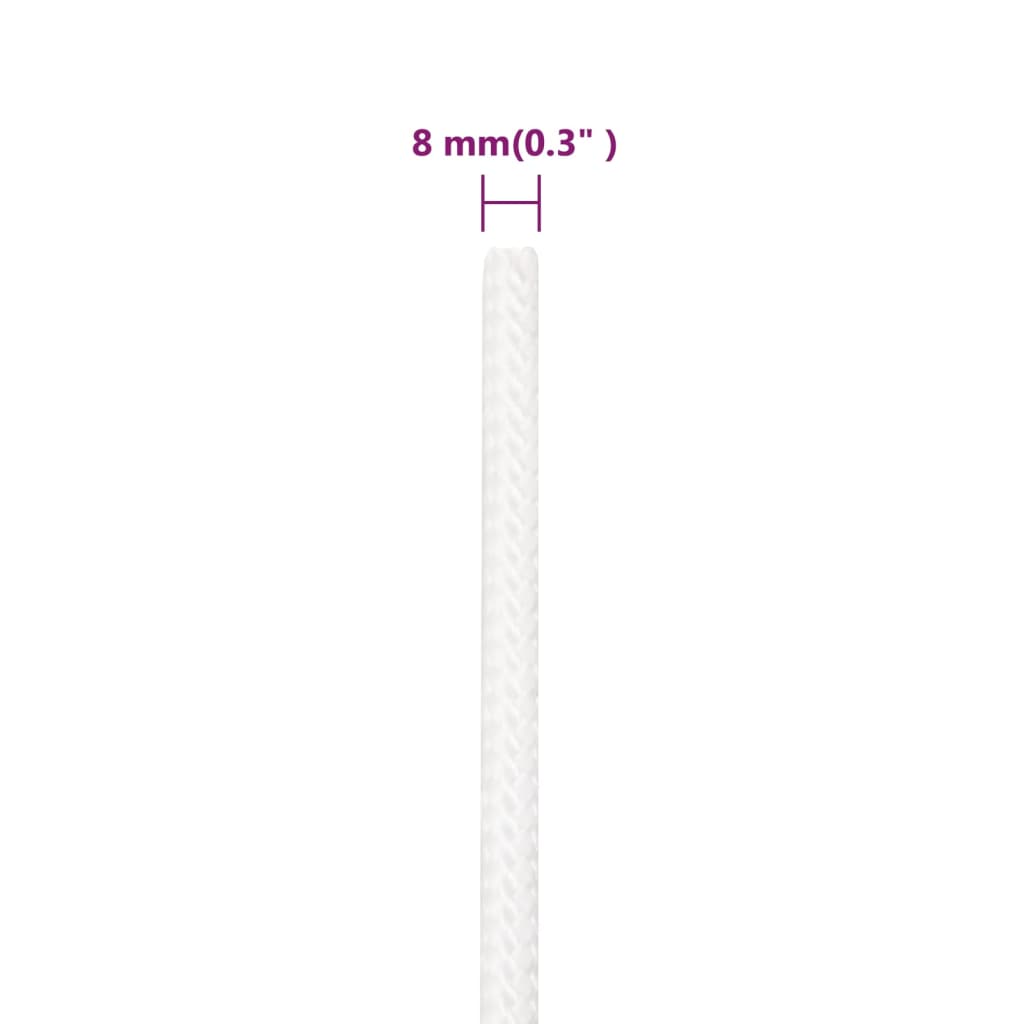 Boottouw Polypropyleen Vol Wit 8 mm 500 m