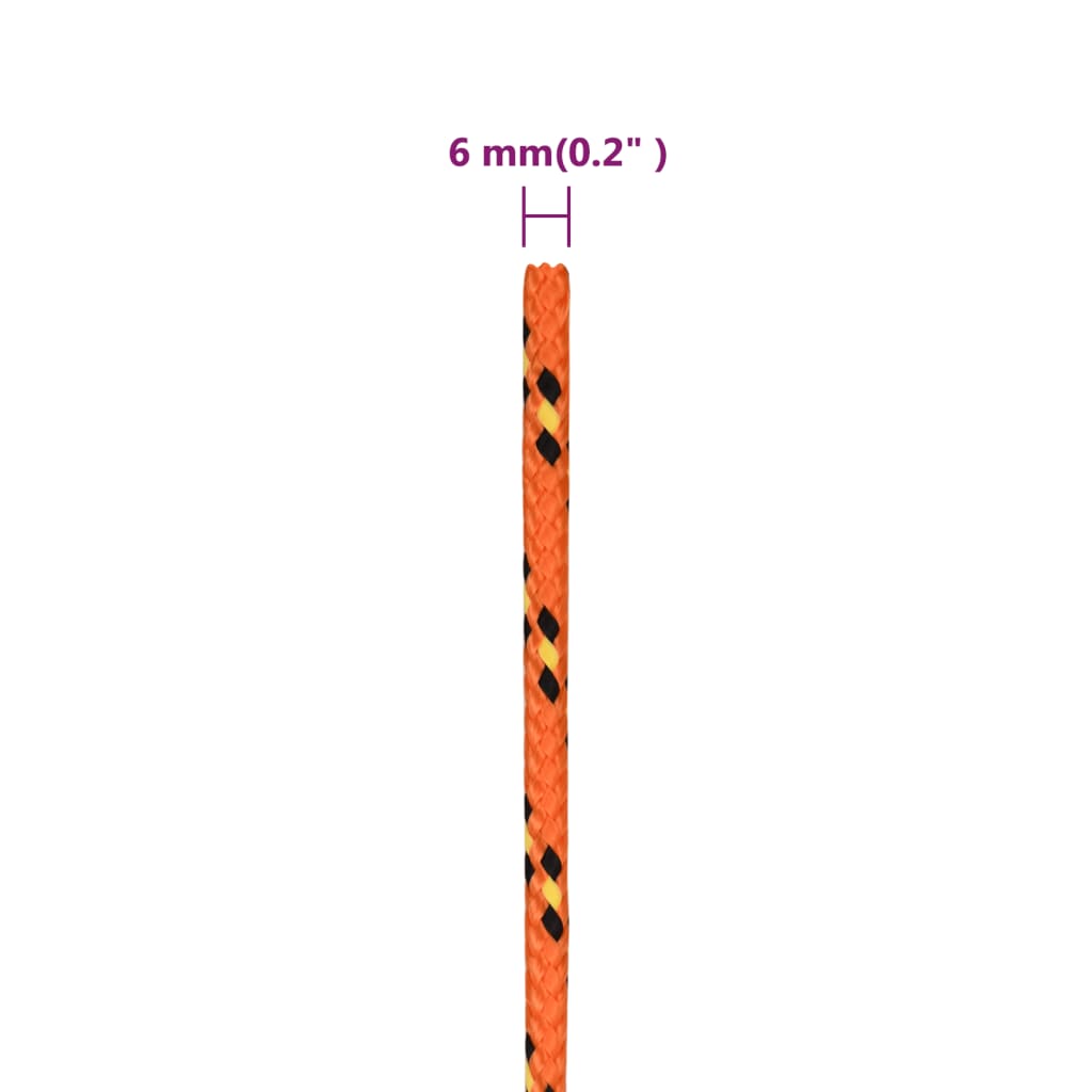 Boottouw Polypropyleen Oranje Orange 6 mm 50 m