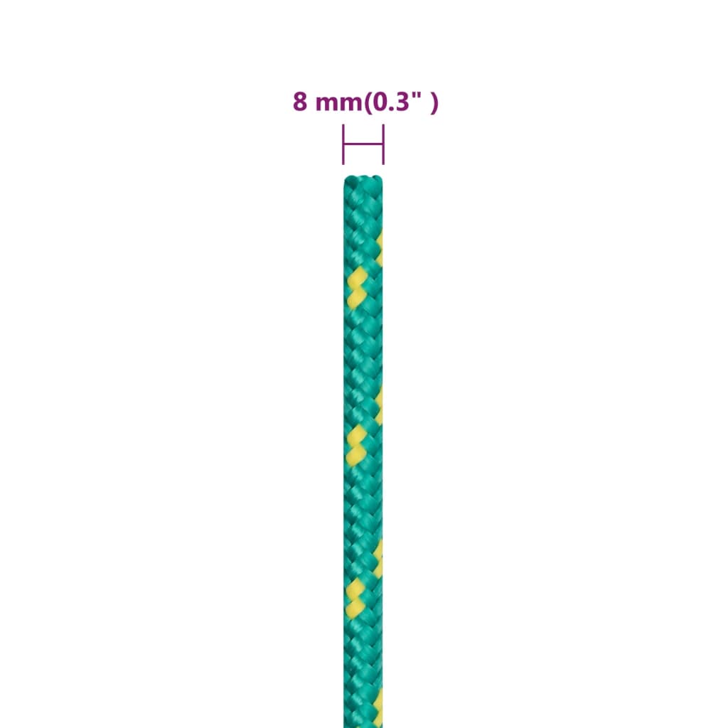 Boottouw 8 mm 100 m polypropeen groen 8 mm 100 m