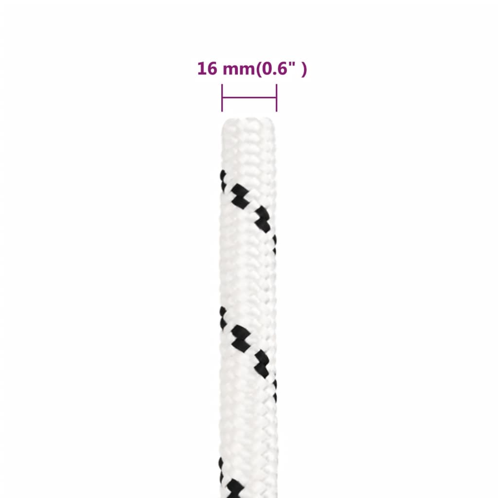 Werktouw 6 Mm 00 M Polyester Wit 16 mm 100 m