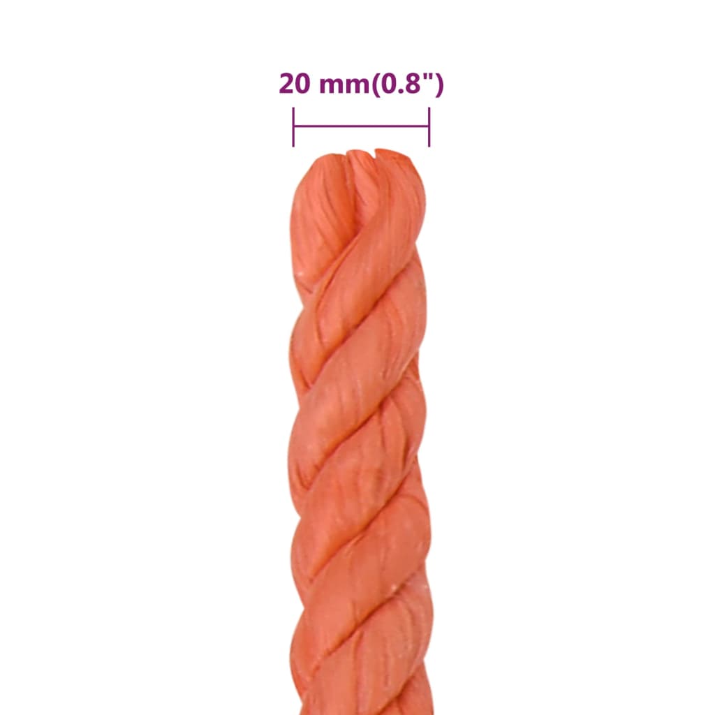 Werktouw 20 Mm 100 M Polypropeen Oranje orange