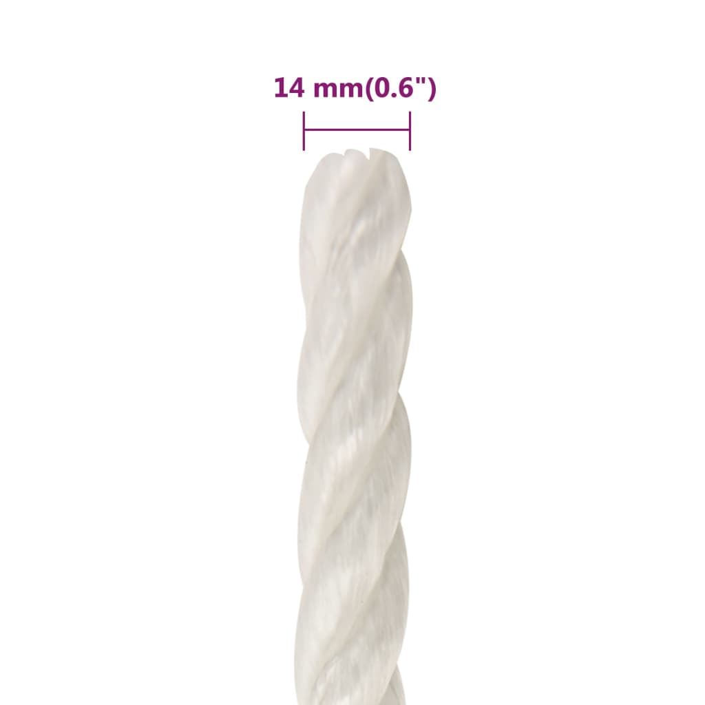 Werktouw 14 Mm 50 M Polypropeen Wit Wit