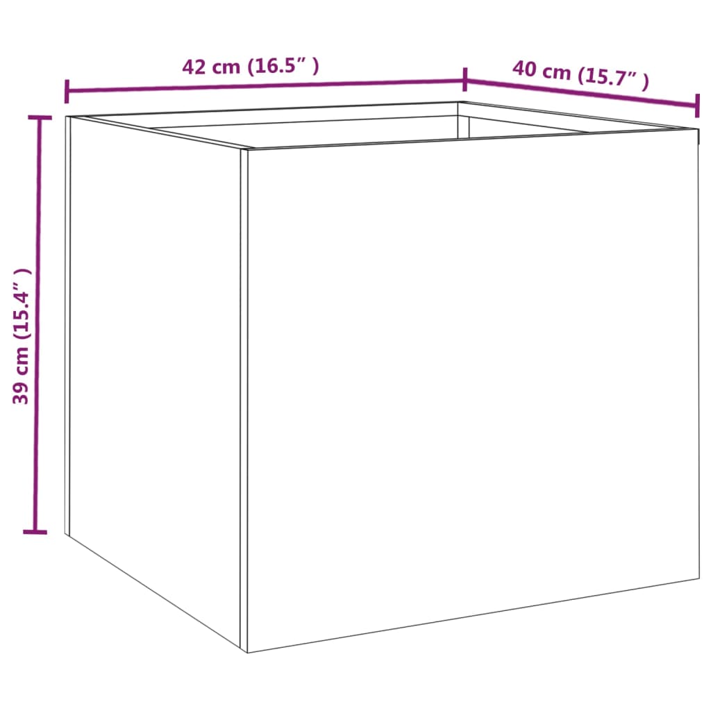 Plantenbak Cortenstaal 1 42 x 40 x 39 cm