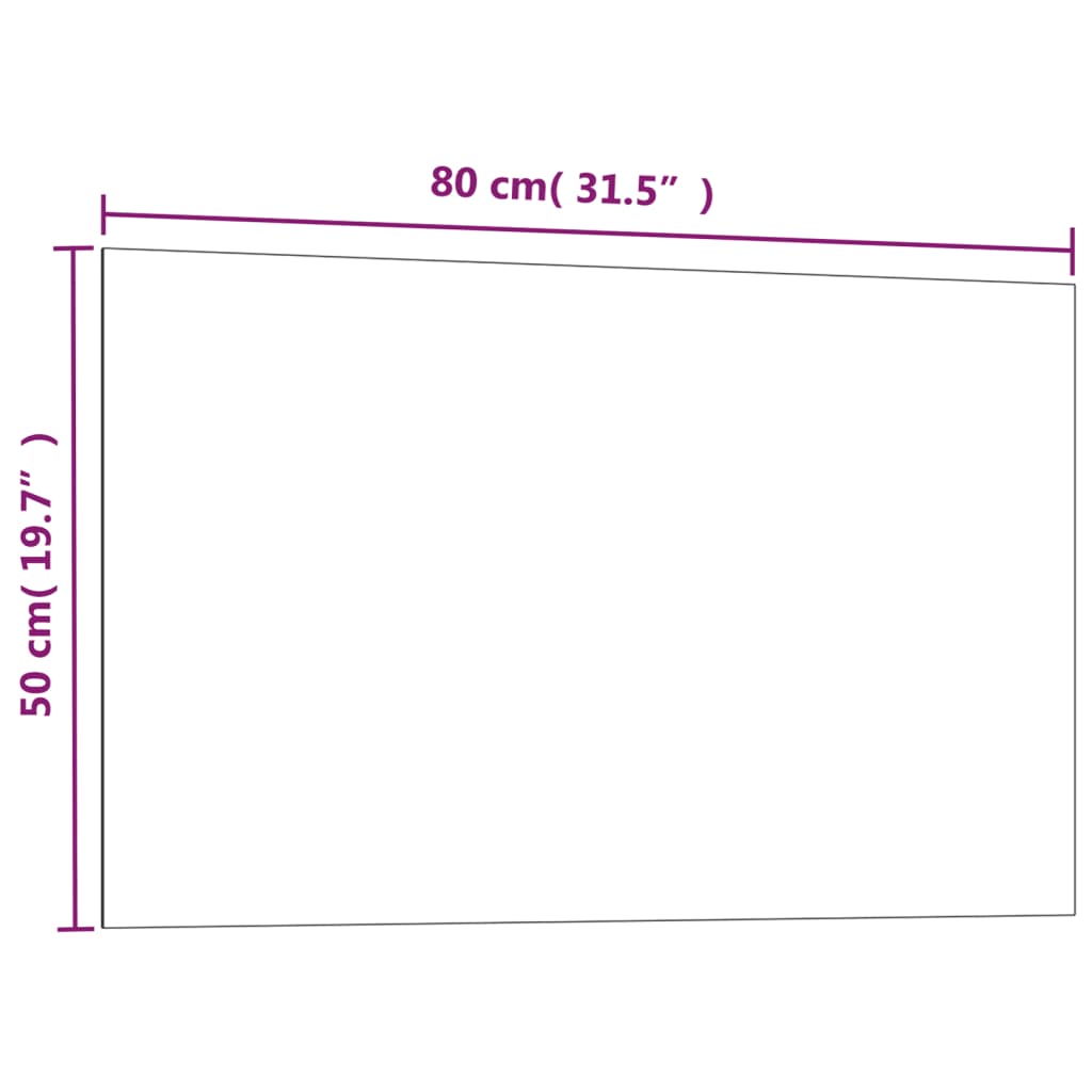 Magneetbord Voor Aan De Wand Gehard Glas 80 x 50 cm