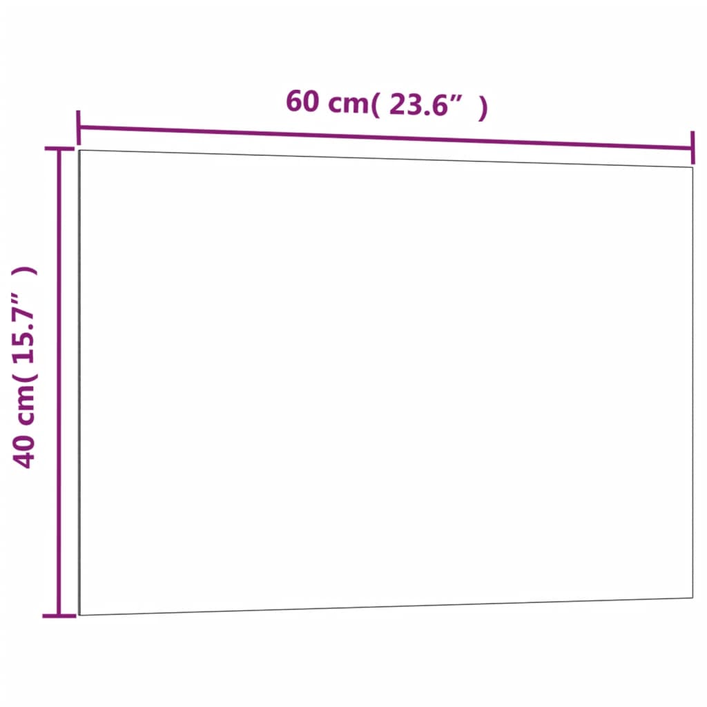 Magneetbord wandgemonteerd 60x40 cm gehard glas wit