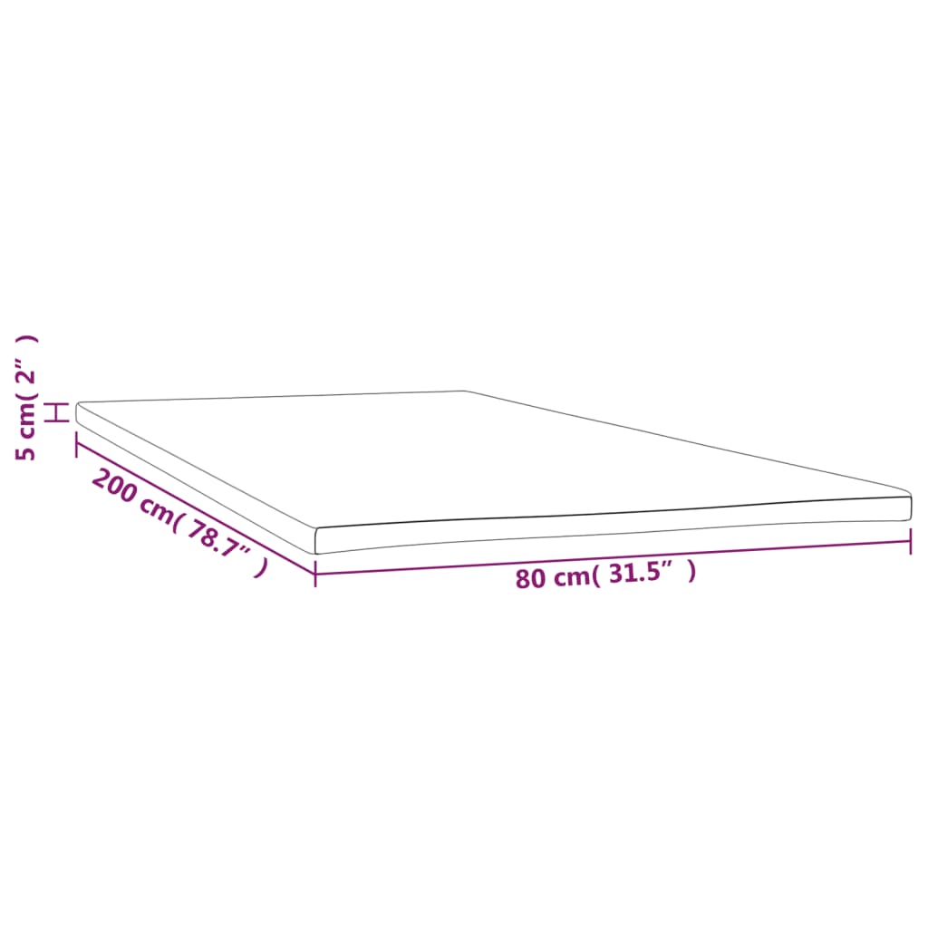 Dekmatras 80x200x5 cm 80 x 200 cm