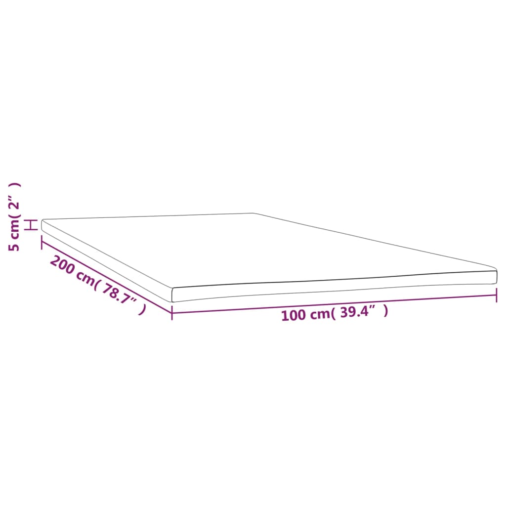 Dekmatras 100x200x5 cm 100 x 200 cm