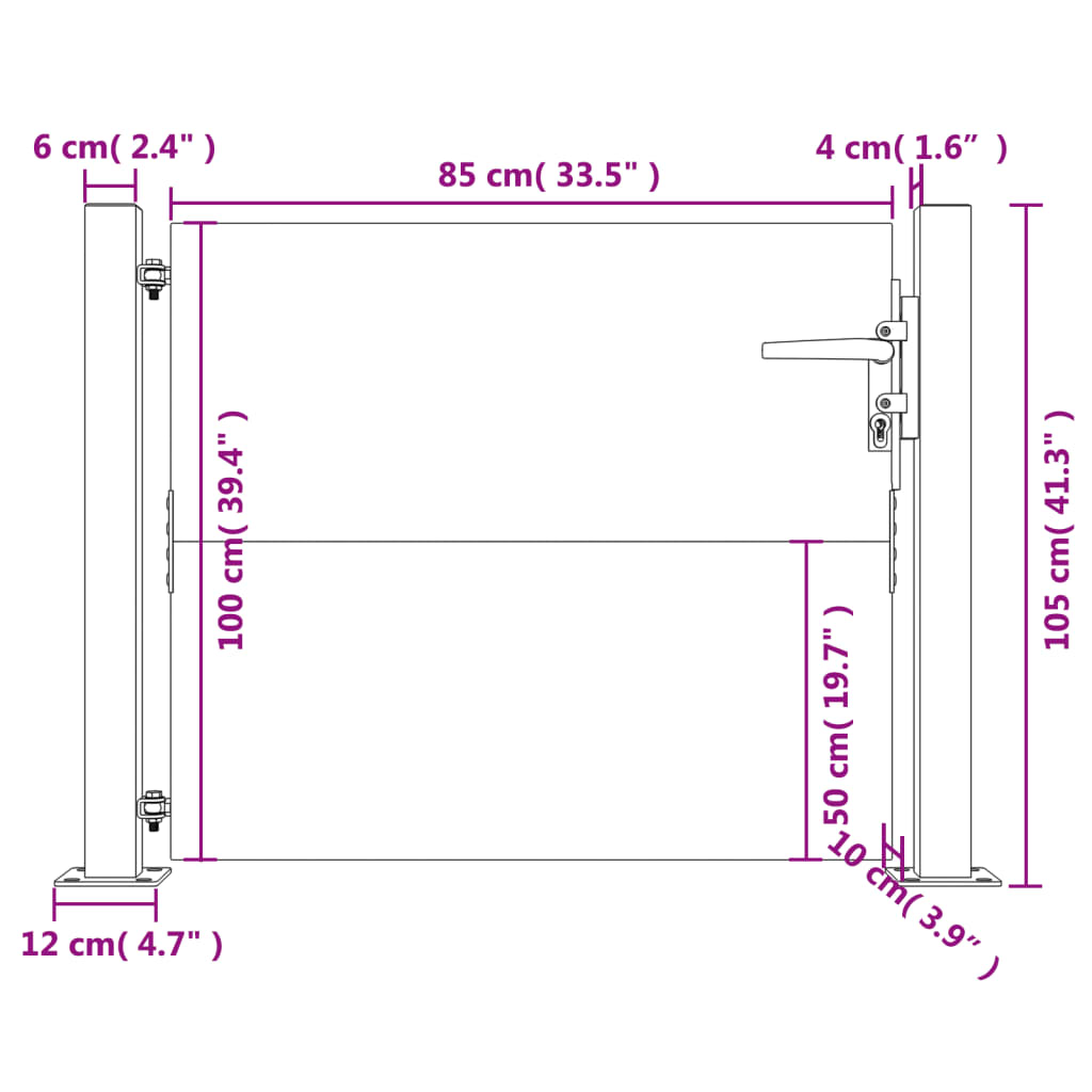 Poort 105X105 Cm Cortenstaal