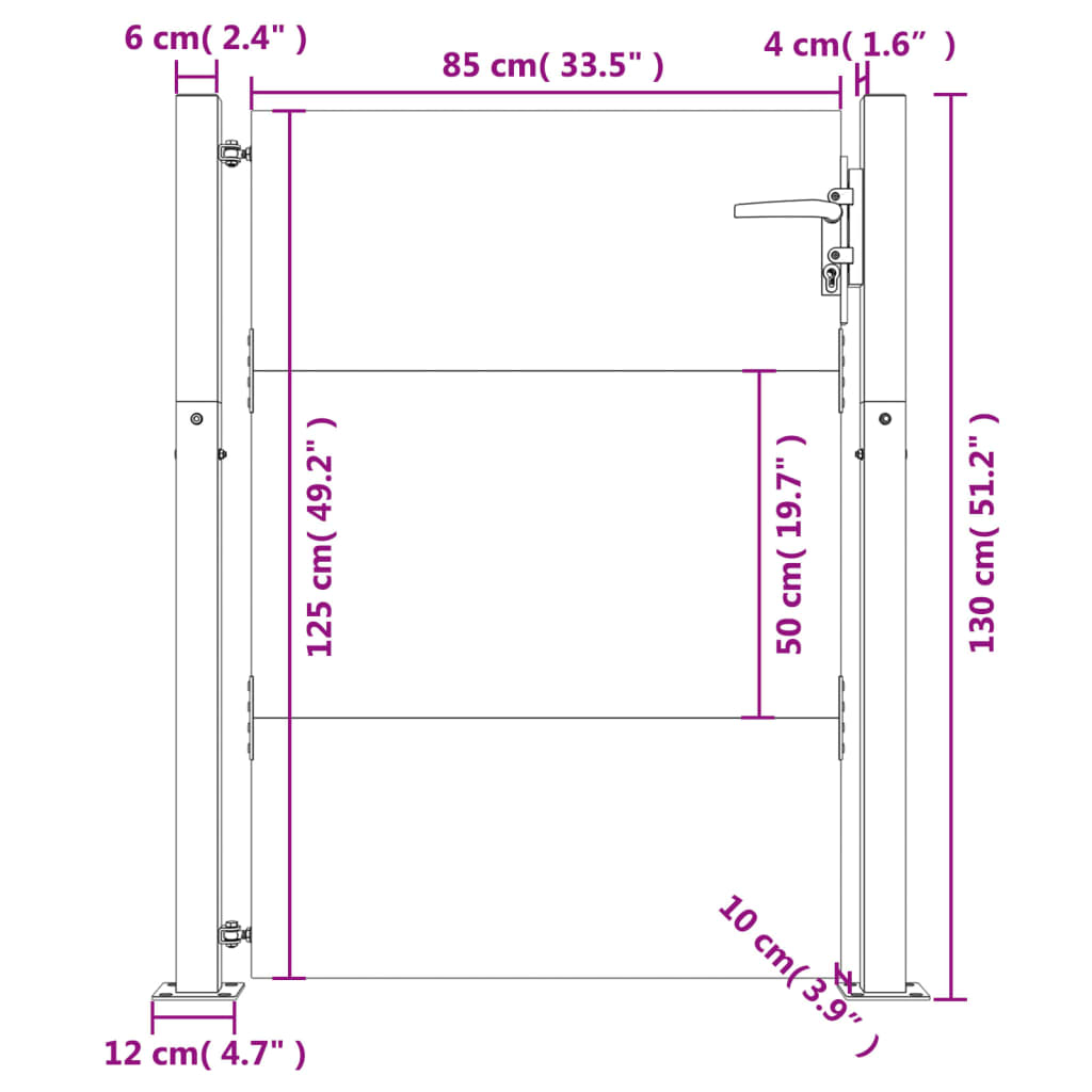 Poort 105x130 cm cortenstaal 105 x 130 cm