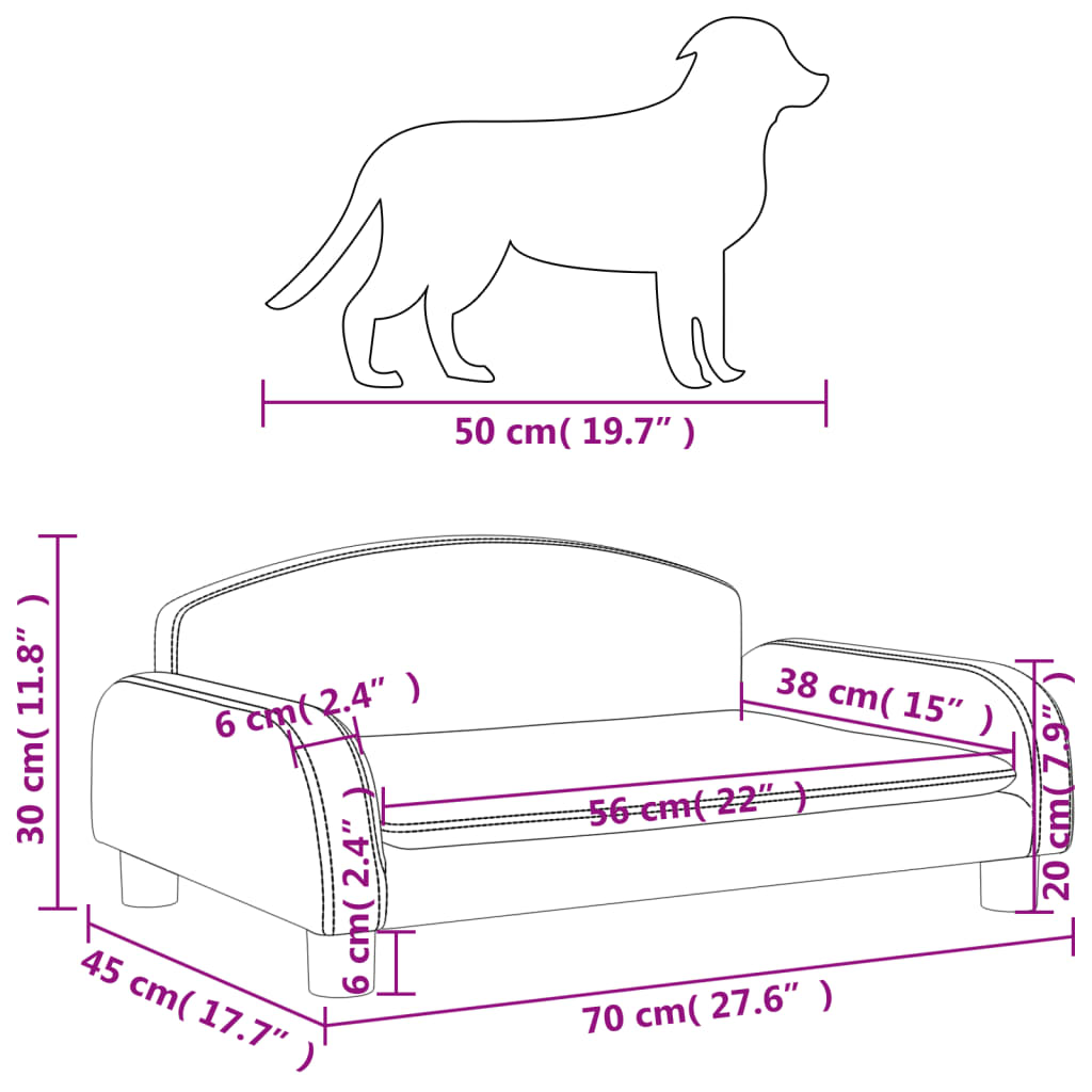 Hondenmand 70x45x30 cm stof lichtgrijs 70 x 45 x 30 cm Lichtgrijs