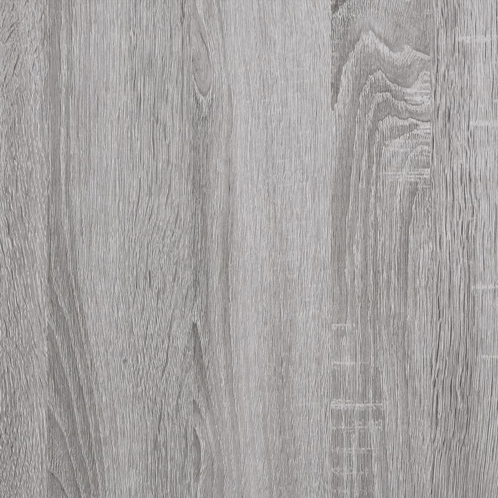 Wandkast 80X33X80 Cm Bewerkt Hout Eikenkleurig Grijs sonoma