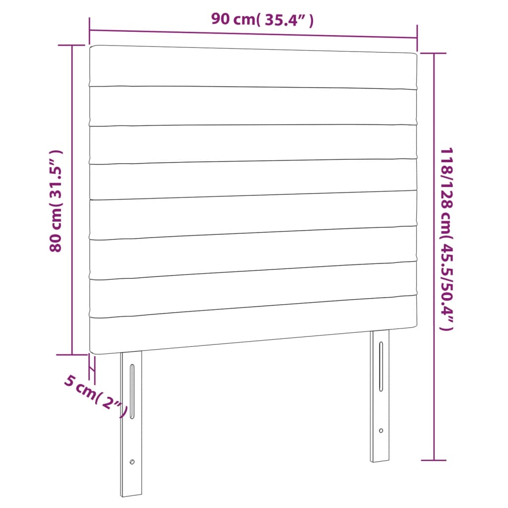 Hoofdborden 2 St 90X5X78/88 Cm Fluweel Donkergroen