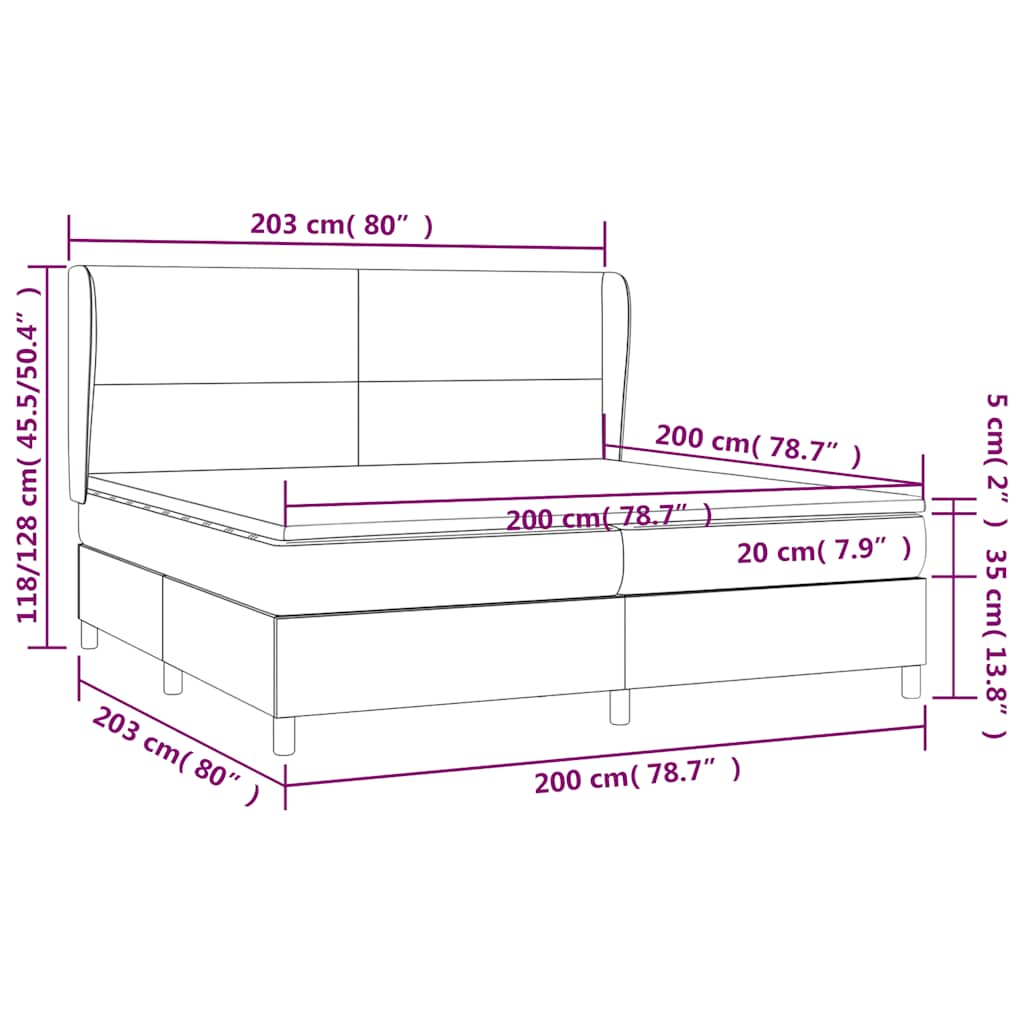 Boxspring met matras fluweel donkergroen 200x200 cm