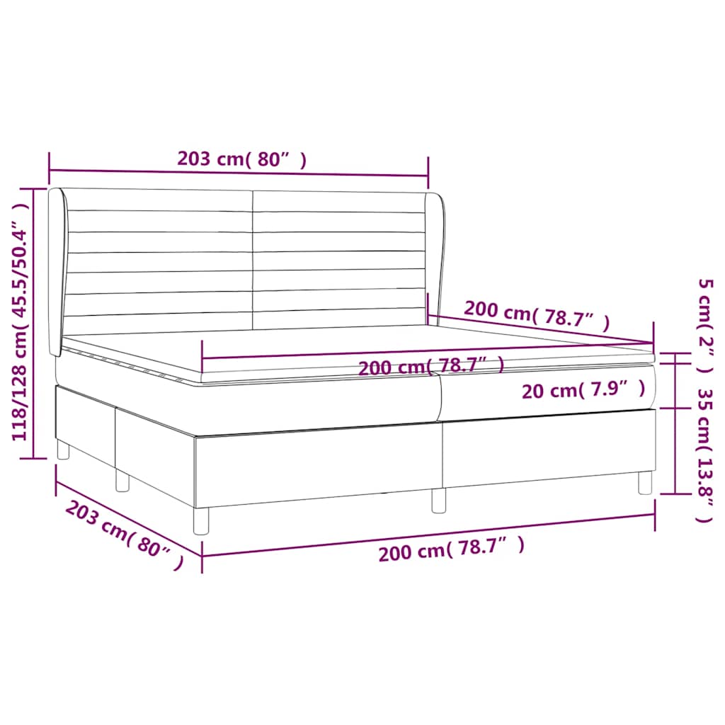 Boxspring met matras fluweel donkergroen 200x200 cm
