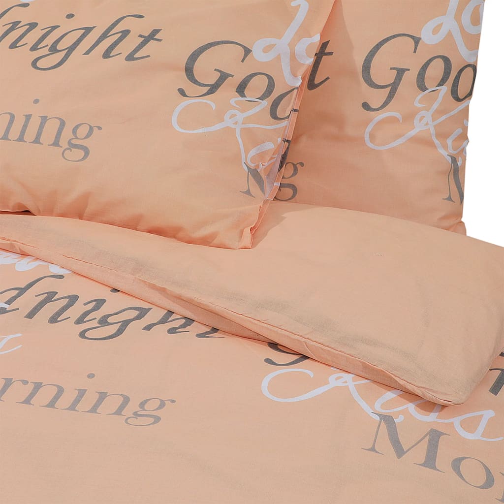 Dekbedovertrekset 200x220 cm katoen roze 2 200 x 220 cm + 80 x 80 cm
