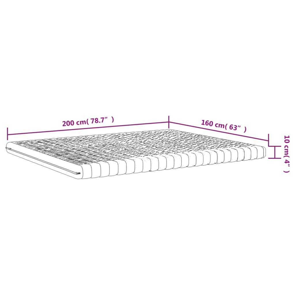 Schuimmatras 7 Zones Hardheid 20 Ild Wit 1 160 x 200 cm