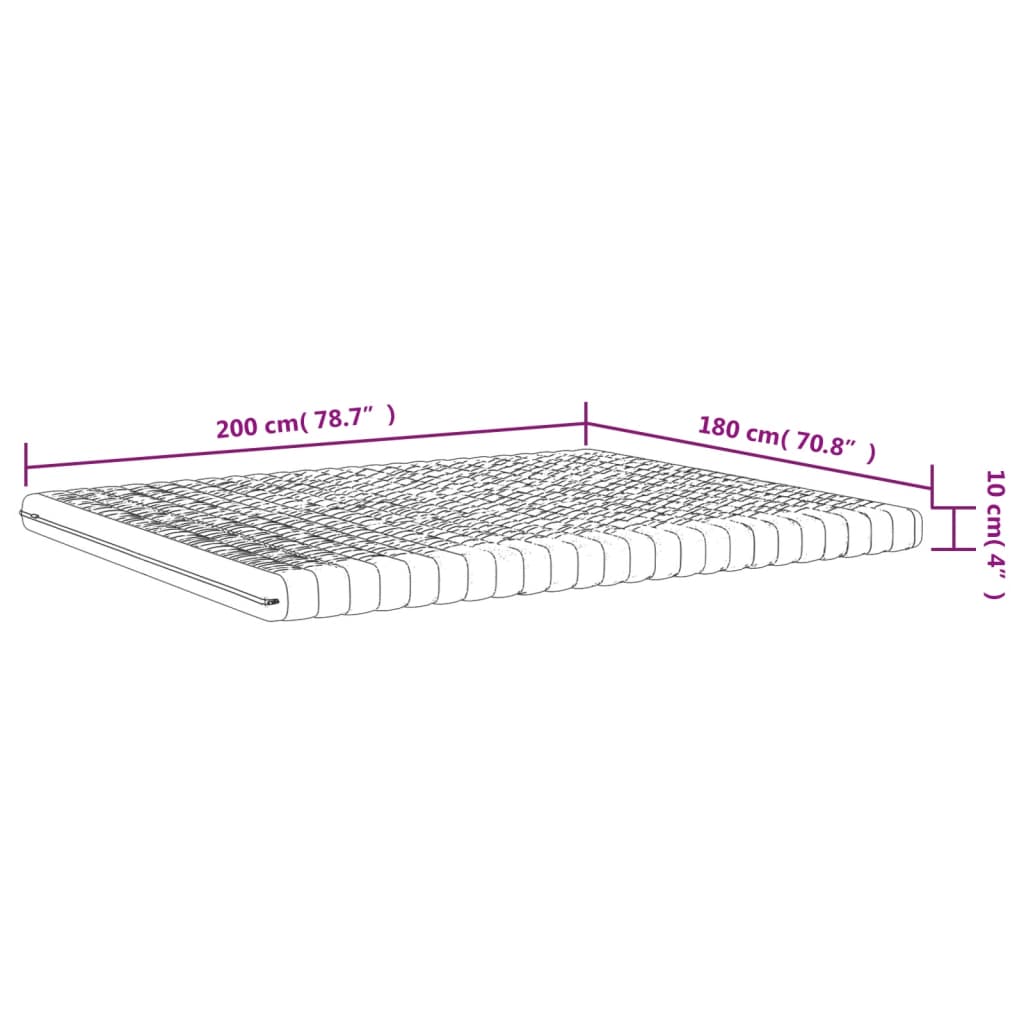 Schuimmatras 7 Zones Hardheid 20 Ild Wit 1 180 x 200 cm