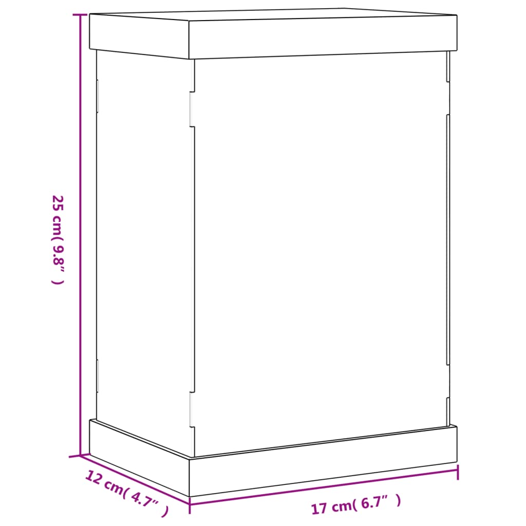 Vitrine Transparant Acryl 17 x 12 x 25 cm