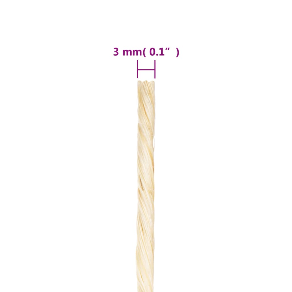 Touw 3 mm 200 m 100% sisal 3 mm 200 m
