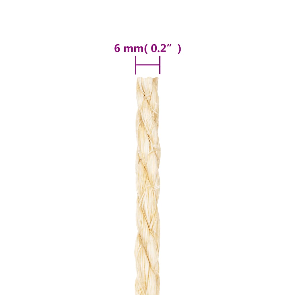 Touw 6 Mm 50 M 100% Sisal