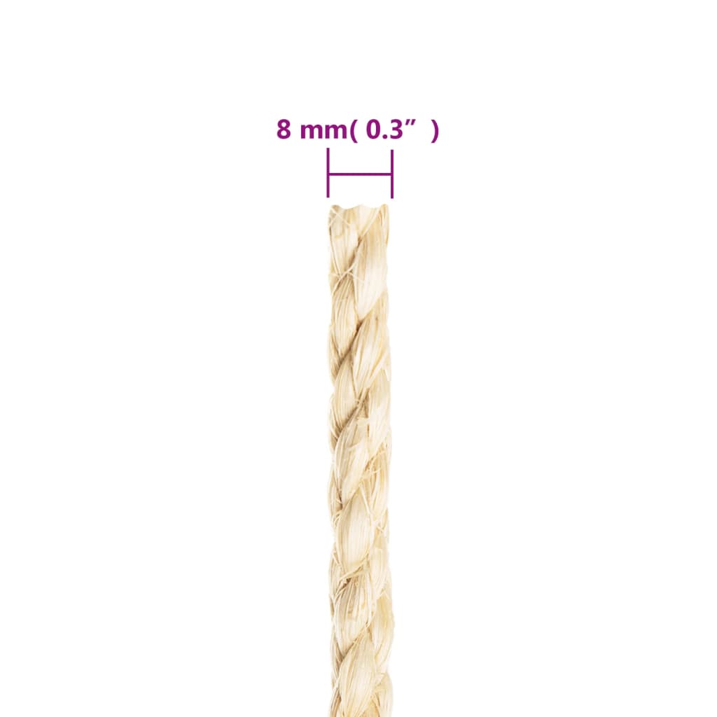 Touw 8 Mm 25 M 100% Sisal