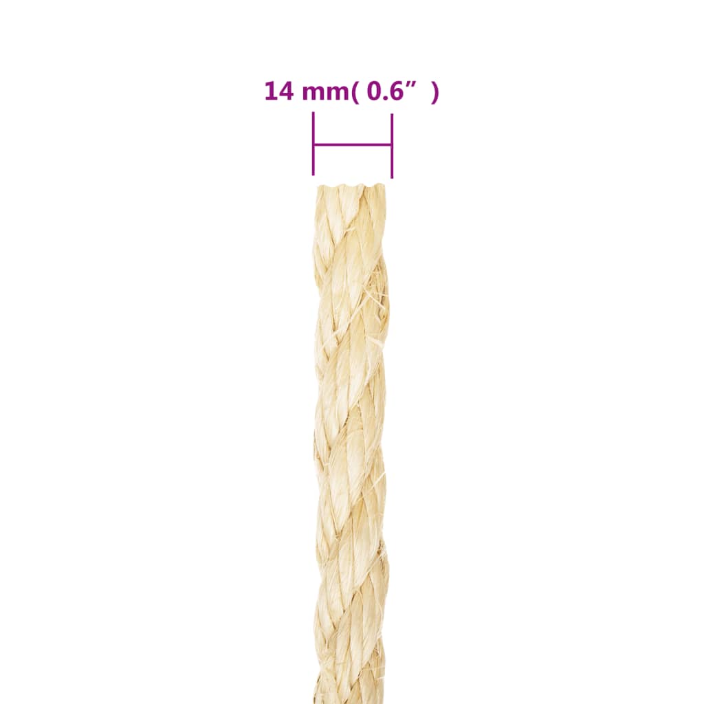 Touw 14 Mm 25 M 100% Sisal