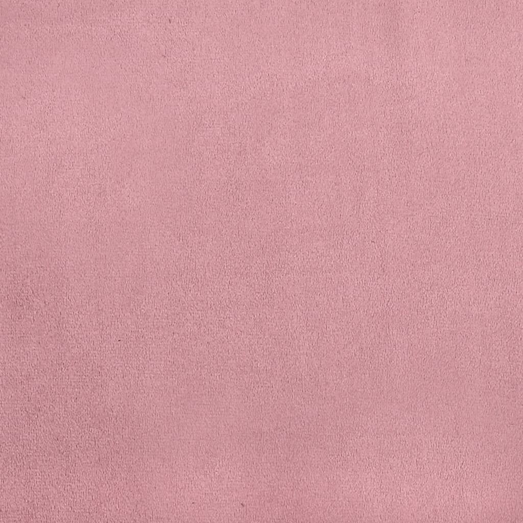 Slaapbank met onderschuifbed en lades 80x200 cm fluweel roze