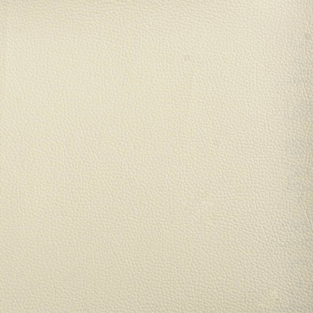 Slaapbank met onderschuifbed en lades 90x200 cm kunstleer crème
