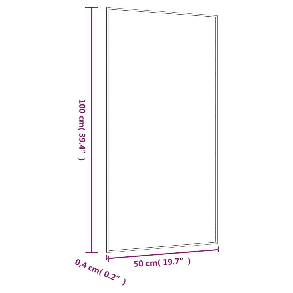 Wandspiegel Rechthoekig Glas 1 50 x 100 cm zonder LED
