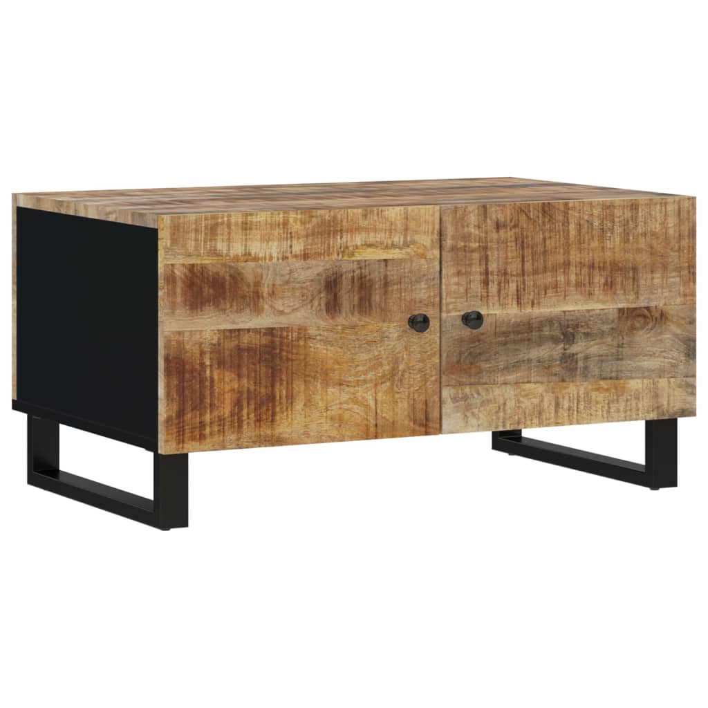 Salontafel 80X50X40 Cm Massief Mangohout En Bewerkt Hout Lichthout