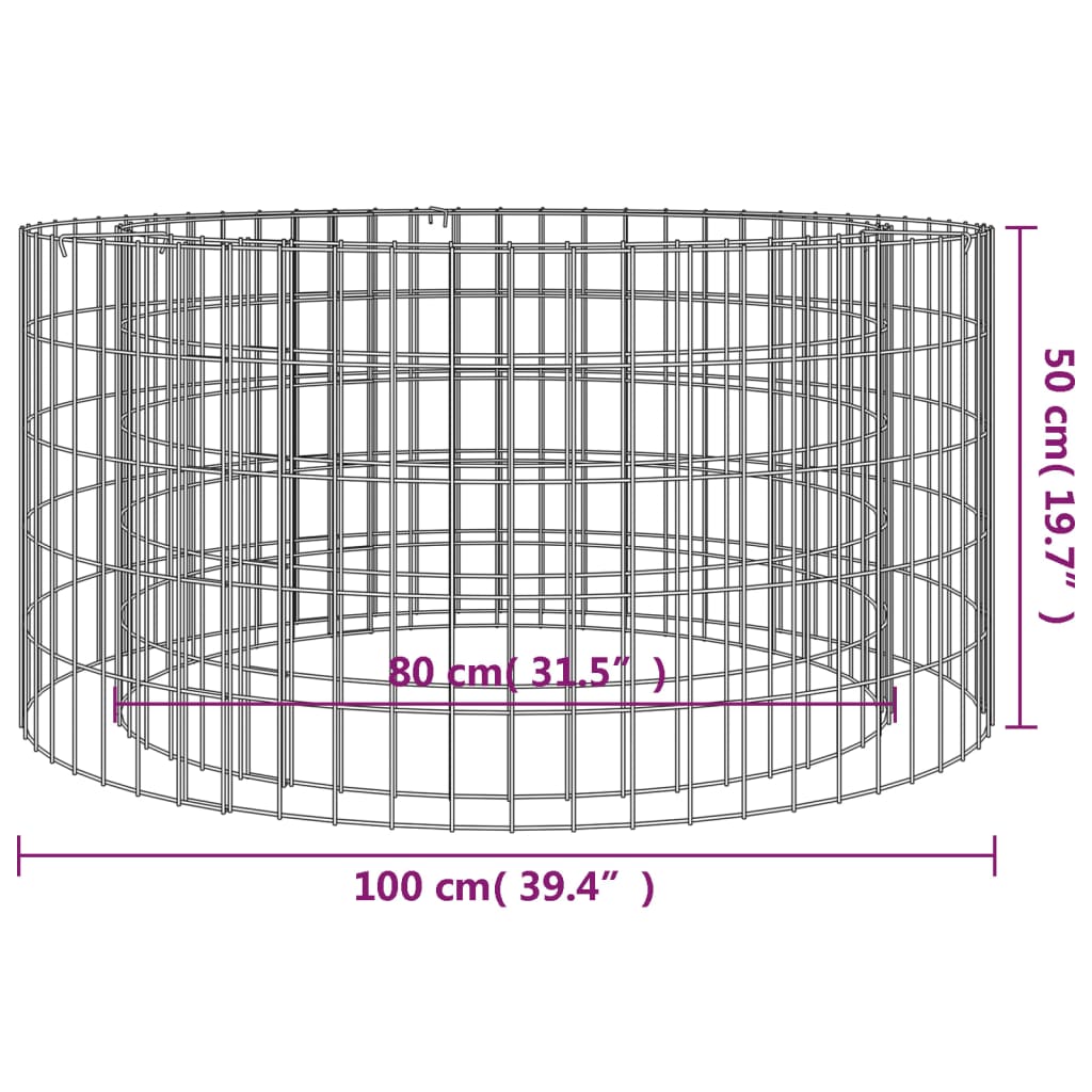 Schanskorf Vuurplaats Ø 100 Cm Gegalvaniseerd Ijzer 100 x 50 cm