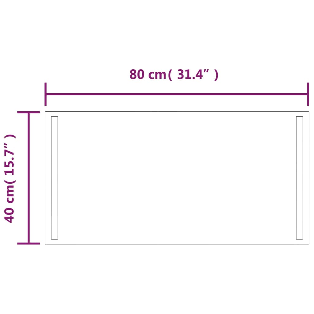 Badkamerspiegel LED 40x80 cm