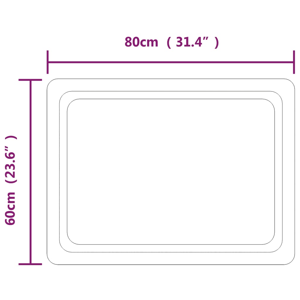 Badkamerspiegel LED 60x80 cm