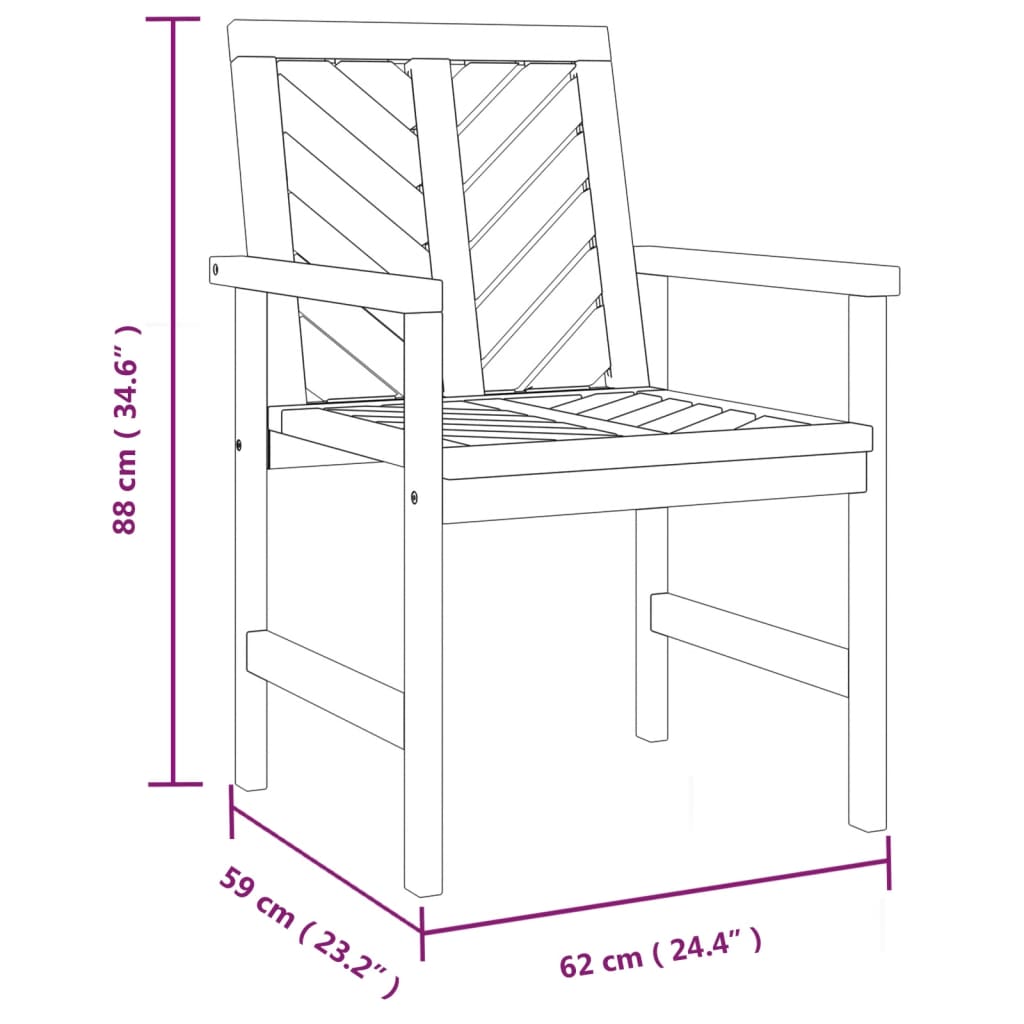 Tuinstoelen Massief Acaciahout 3