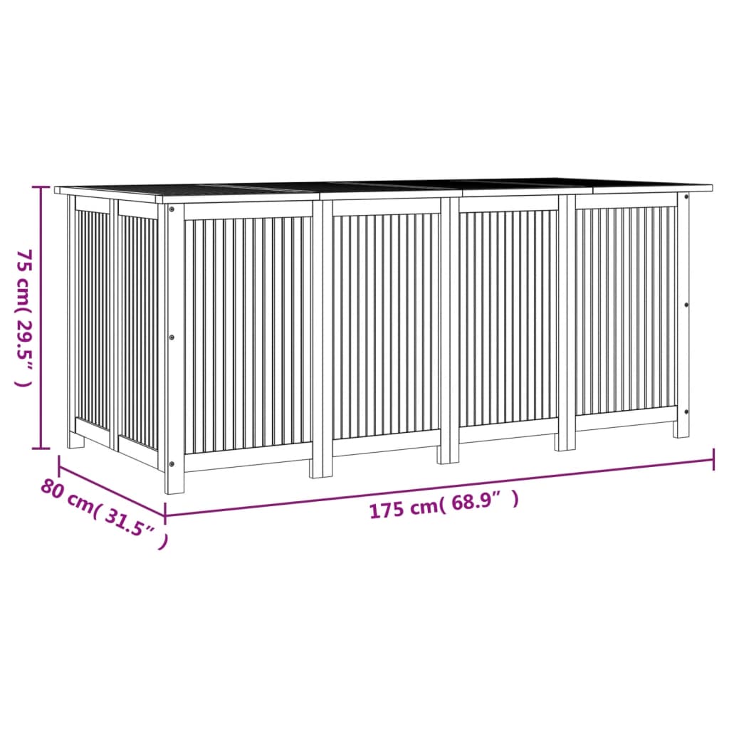Tuinbox Massief Acaciahout 175 x 80 x 75 cm