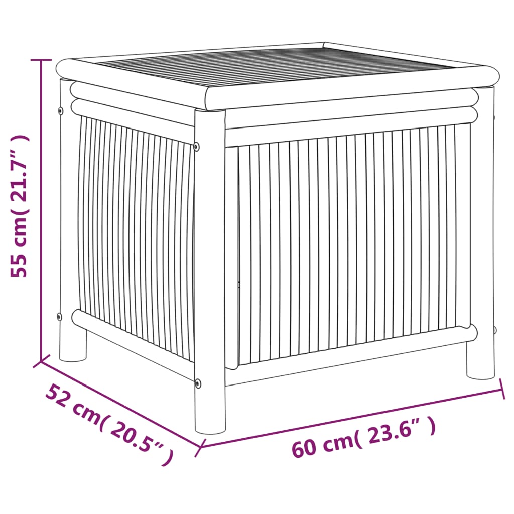 Tuinbox Bamboe 60 x 52 x 55 cm