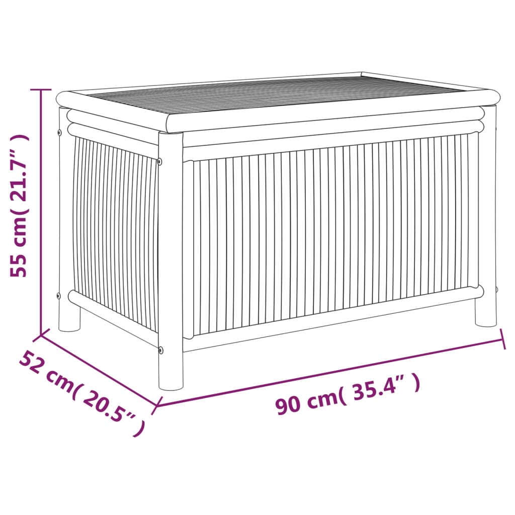 Tuinbox Bamboe 90 x 52 x 55 cm