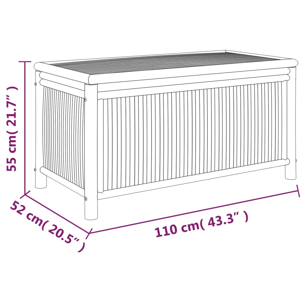 Tuinbox Bamboe 110 x 52 x 55 cm
