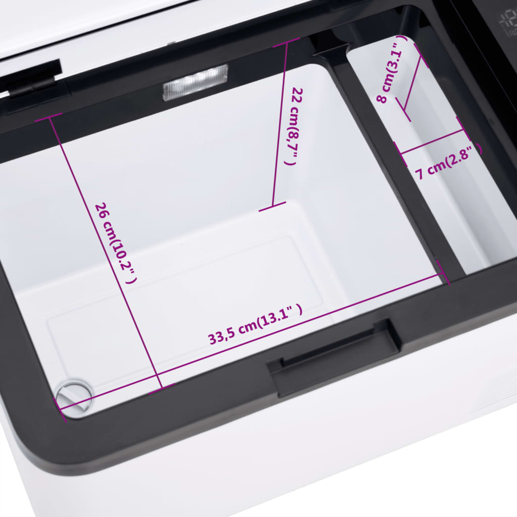 Koelbox Met Handvat 18 L Pp & Pe Zwart En Wit