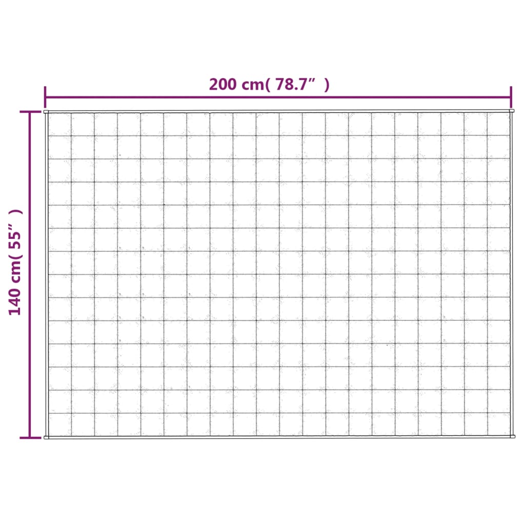 Verzwaringsdeken 140x200 cm 6 kg stof grijs 6 kg 140 x 200 cm