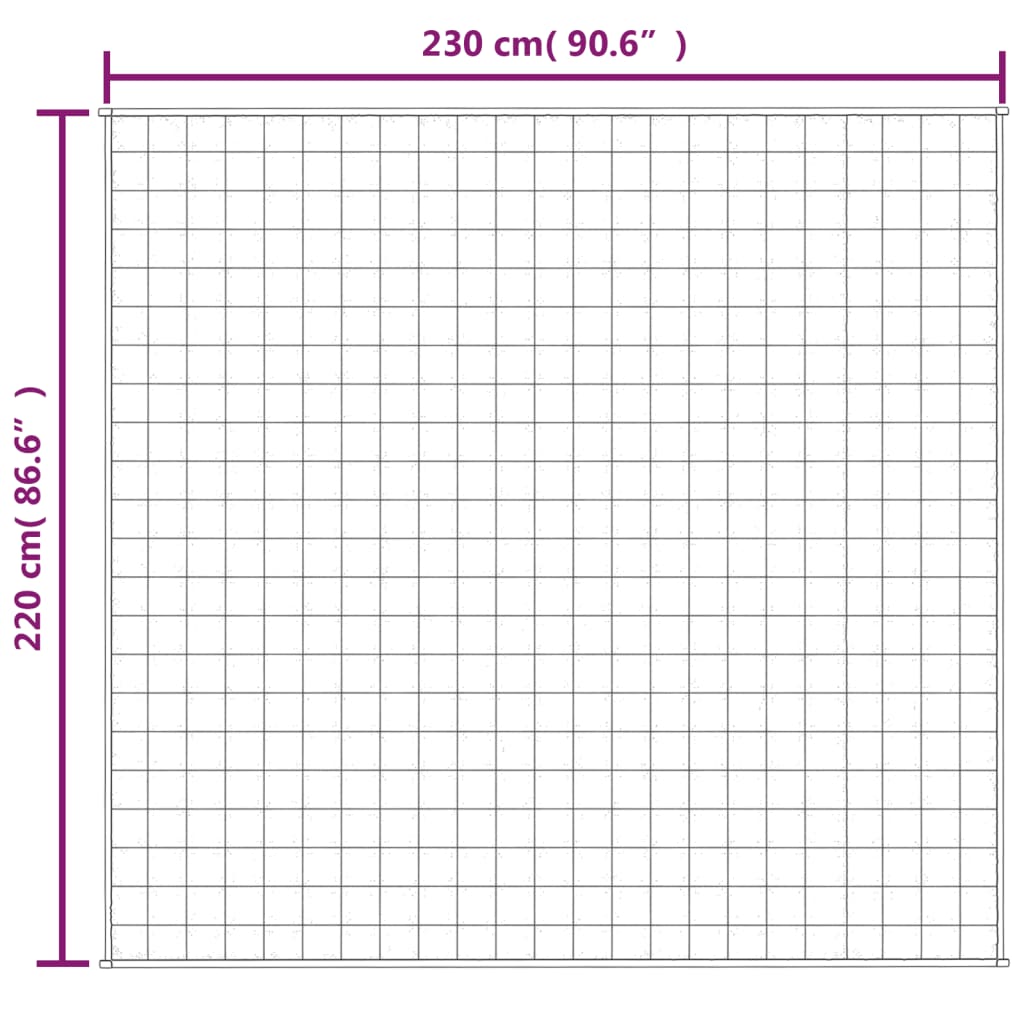 Verzwaringsdeken 220x230 cm 11 kg stof grijs 11 kg 230 x 220 cm