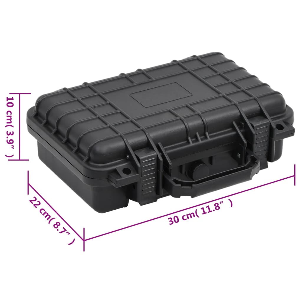 Flightcase Draagbaar Pp Zwart 30 x 22 x 10 cm