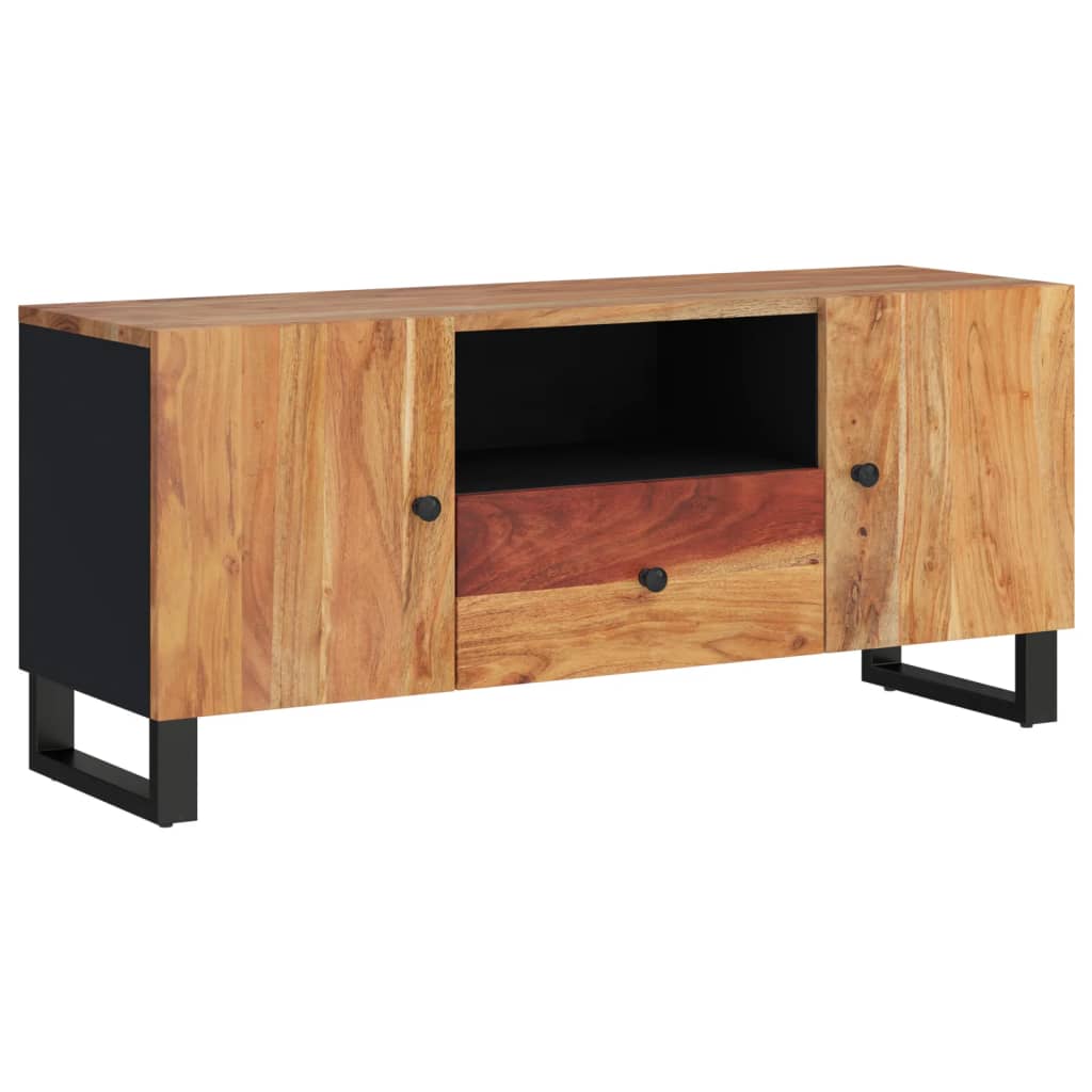 Tv-Meubel 05X33,5X46 Cm Massief Acaciahout En Bewerkt Hout Bruin