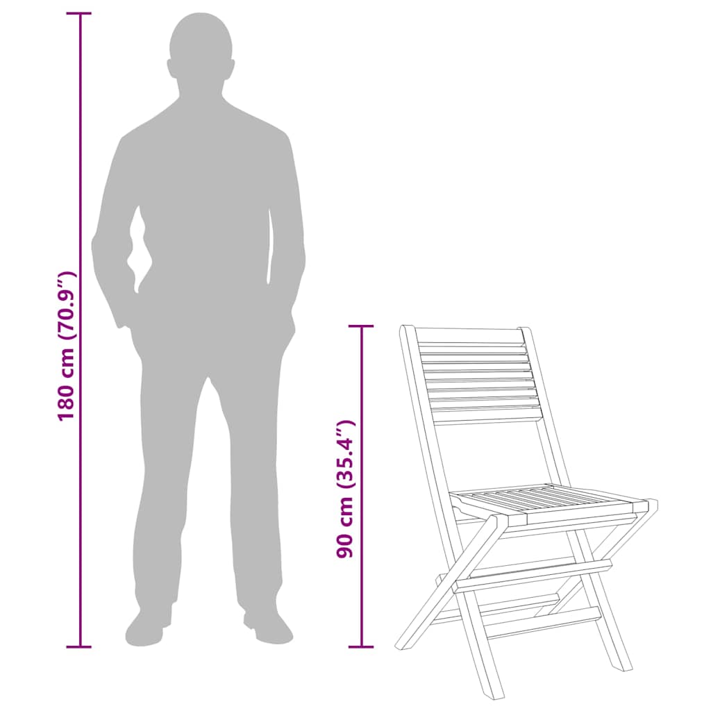 Tuinstoelen Inklapbaar 47X62X90 Cm Massief Teakhout 8