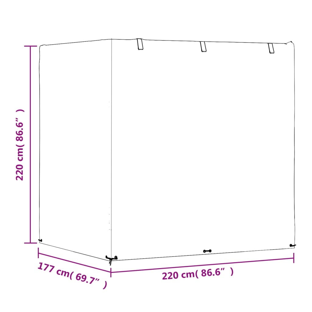 Schommelbankhoezen Met 1 Oogjes Polyetheen 2 220 x 177 x 220 cm